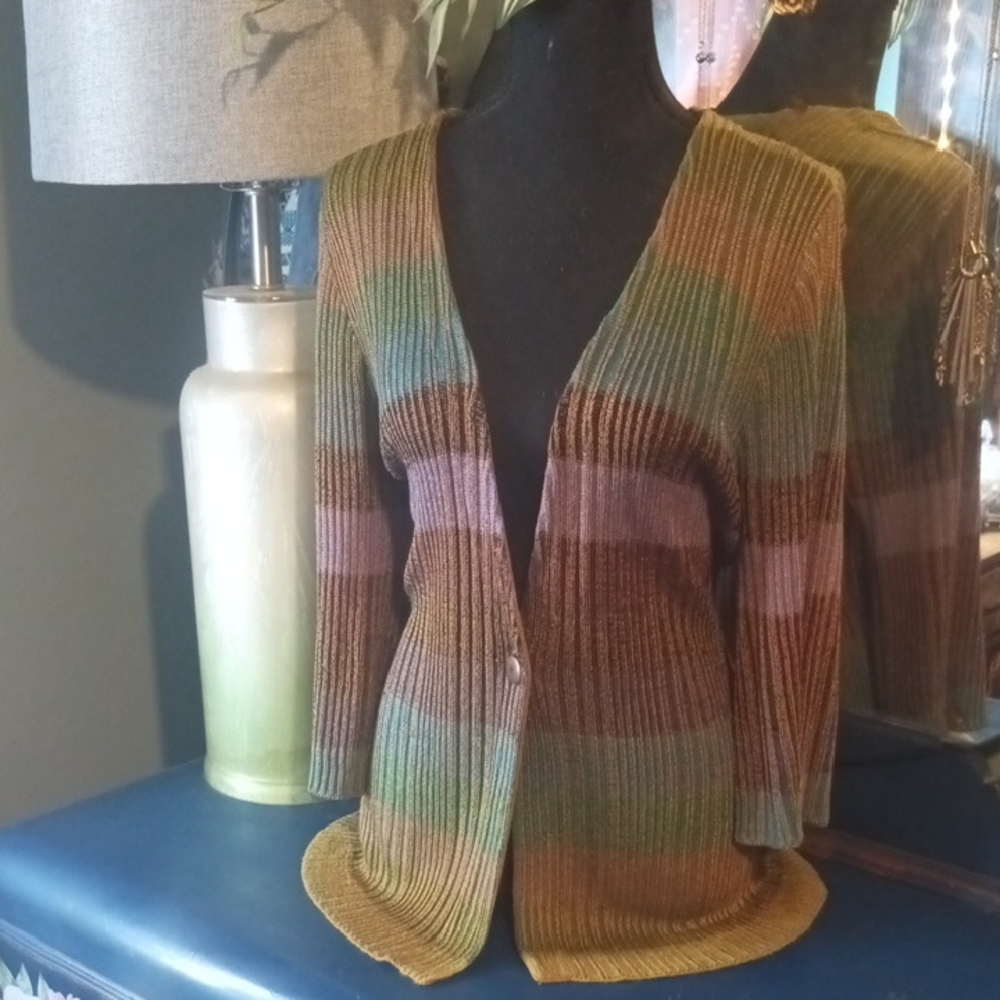 Coldwater Creek Earthy Tones Women's Cardigan